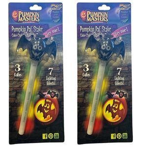 2x Pumpkin Masters Color Changing Light Bat- Batteries Included